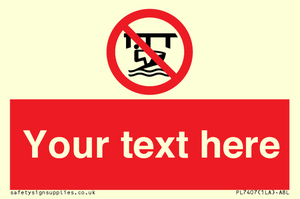 Custom Do not use watercraft in the vicinity of piers